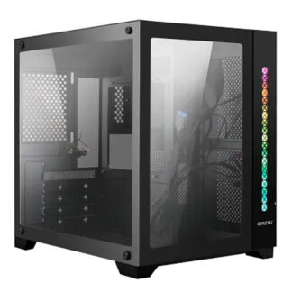Корпус mATX кубик без БП Ginzzu V300 RGB
