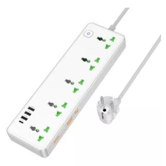 Сетевой удлинитель HOCO AC10A Barry PD65W (2C2A with 1 socket) desktop charger white