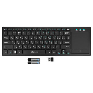 Клавиатура Оклик 830ST черный USB беспроводная slim Multimedia Touch (1011937)