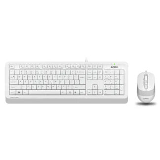 Клавиатура + мышь A4Tech Fstyler F1010 клав:белый/серый мышь:белый/серый USB Multimedia (F1010 WHITE)